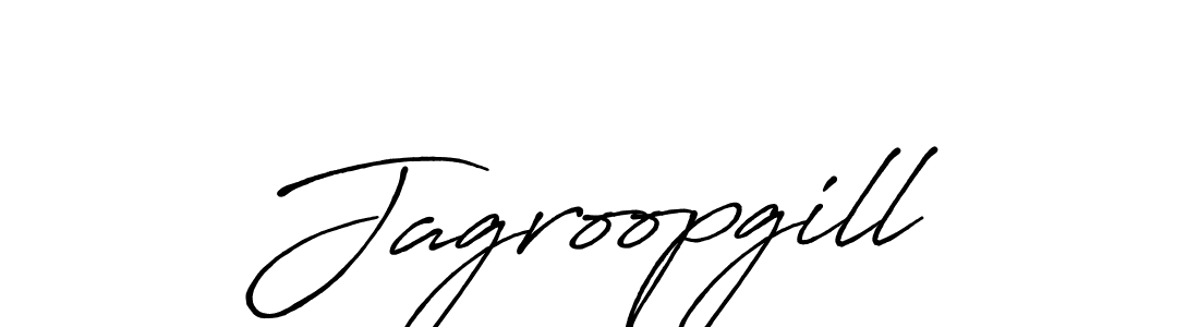 Make a beautiful signature design for name Jagroopgill. With this signature (Antro_Vectra_Bolder) style, you can create a handwritten signature for free. Jagroopgill signature style 7 images and pictures png