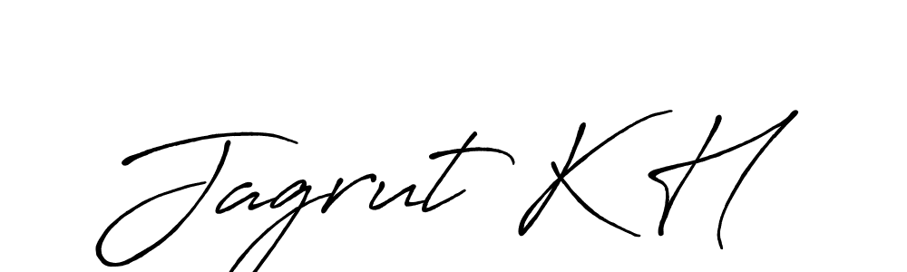 Create a beautiful signature design for name Jagrut K H. With this signature (Antro_Vectra_Bolder) fonts, you can make a handwritten signature for free. Jagrut K H signature style 7 images and pictures png