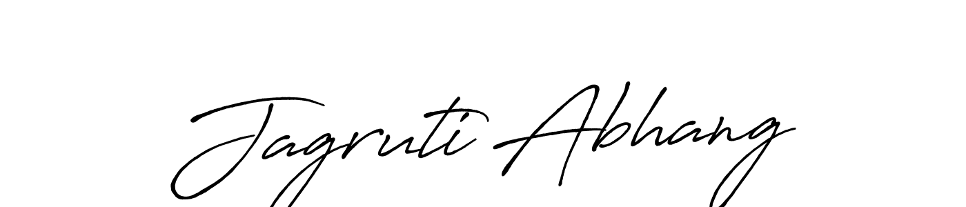 Antro_Vectra_Bolder is a professional signature style that is perfect for those who want to add a touch of class to their signature. It is also a great choice for those who want to make their signature more unique. Get Jagruti Abhang name to fancy signature for free. Jagruti Abhang signature style 7 images and pictures png