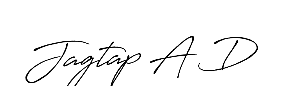 The best way (Antro_Vectra_Bolder) to make a short signature is to pick only two or three words in your name. The name Jagtap A D include a total of six letters. For converting this name. Jagtap A D signature style 7 images and pictures png