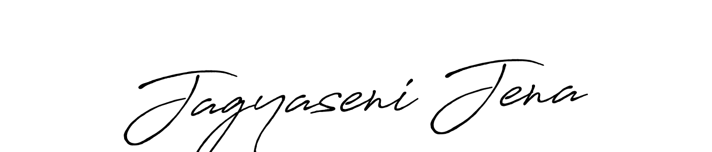 Make a beautiful signature design for name Jagyaseni Jena. With this signature (Antro_Vectra_Bolder) style, you can create a handwritten signature for free. Jagyaseni Jena signature style 7 images and pictures png