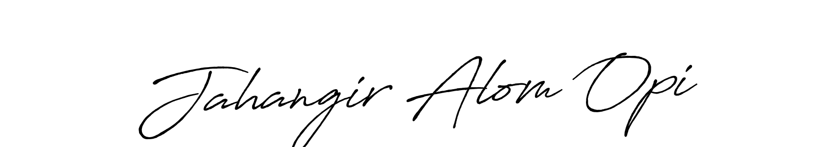 Jahangir Alom Opi stylish signature style. Best Handwritten Sign (Antro_Vectra_Bolder) for my name. Handwritten Signature Collection Ideas for my name Jahangir Alom Opi. Jahangir Alom Opi signature style 7 images and pictures png