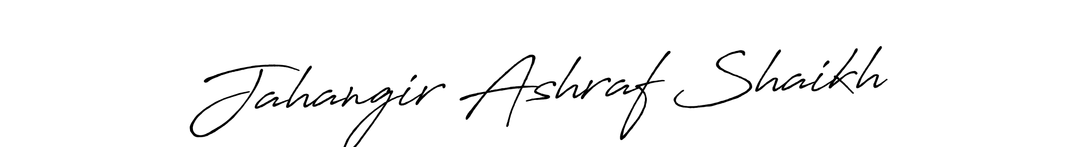 Use a signature maker to create a handwritten signature online. With this signature software, you can design (Antro_Vectra_Bolder) your own signature for name Jahangir Ashraf Shaikh. Jahangir Ashraf Shaikh signature style 7 images and pictures png