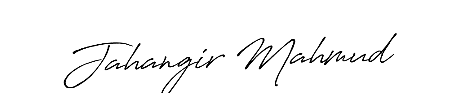 Create a beautiful signature design for name Jahangir Mahmud. With this signature (Antro_Vectra_Bolder) fonts, you can make a handwritten signature for free. Jahangir Mahmud signature style 7 images and pictures png