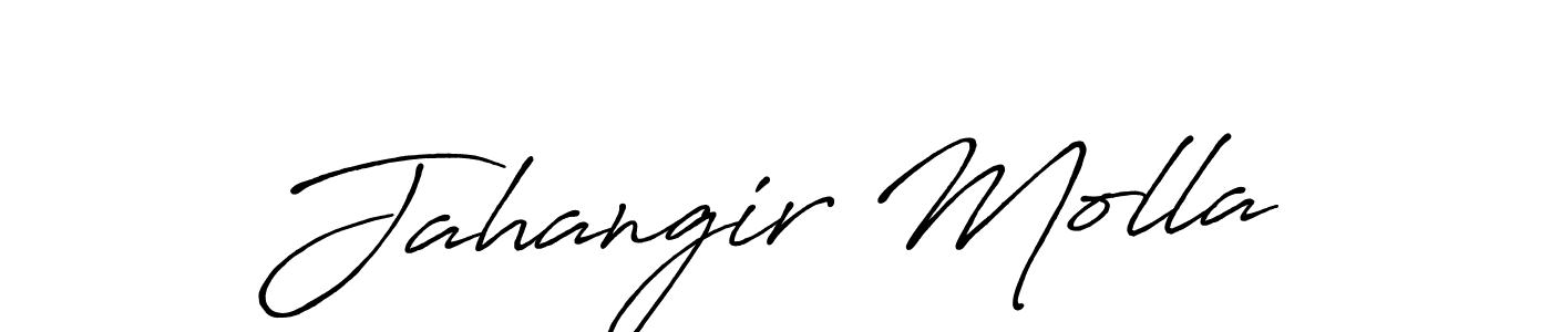 Make a beautiful signature design for name Jahangir Molla. With this signature (Antro_Vectra_Bolder) style, you can create a handwritten signature for free. Jahangir Molla signature style 7 images and pictures png