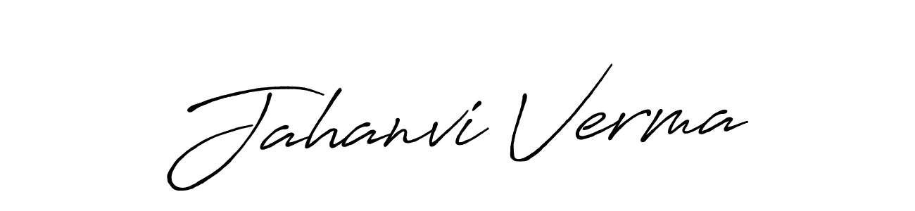 Use a signature maker to create a handwritten signature online. With this signature software, you can design (Antro_Vectra_Bolder) your own signature for name Jahanvi Verma. Jahanvi Verma signature style 7 images and pictures png