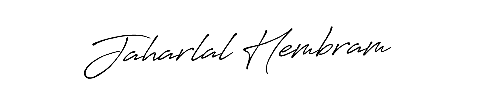 Create a beautiful signature design for name Jaharlal Hembram. With this signature (Antro_Vectra_Bolder) fonts, you can make a handwritten signature for free. Jaharlal Hembram signature style 7 images and pictures png