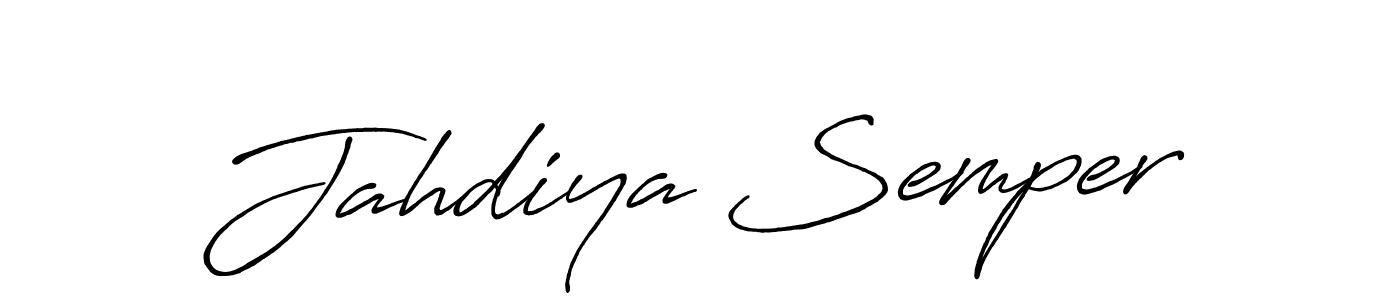 Antro_Vectra_Bolder is a professional signature style that is perfect for those who want to add a touch of class to their signature. It is also a great choice for those who want to make their signature more unique. Get Jahdiya Semper name to fancy signature for free. Jahdiya Semper signature style 7 images and pictures png