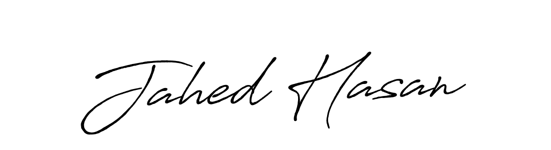 Create a beautiful signature design for name Jahed Hasan. With this signature (Antro_Vectra_Bolder) fonts, you can make a handwritten signature for free. Jahed Hasan signature style 7 images and pictures png