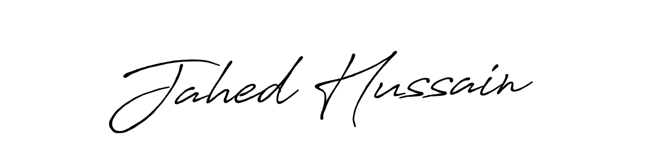 How to make Jahed Hussain signature? Antro_Vectra_Bolder is a professional autograph style. Create handwritten signature for Jahed Hussain name. Jahed Hussain signature style 7 images and pictures png