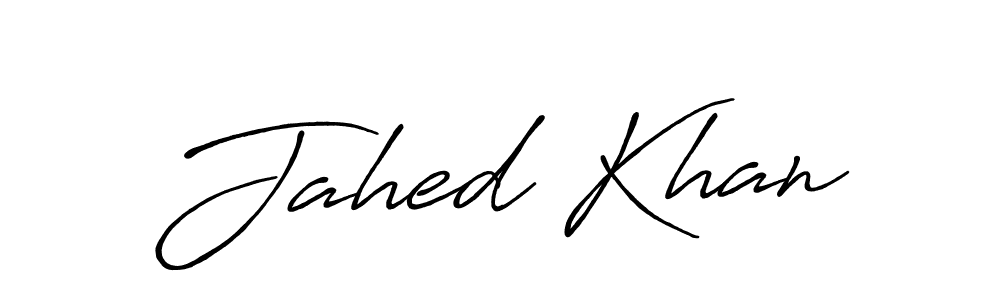Jahed Khan stylish signature style. Best Handwritten Sign (Antro_Vectra_Bolder) for my name. Handwritten Signature Collection Ideas for my name Jahed Khan. Jahed Khan signature style 7 images and pictures png