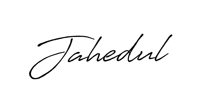 Use a signature maker to create a handwritten signature online. With this signature software, you can design (Antro_Vectra_Bolder) your own signature for name Jahedul. Jahedul signature style 7 images and pictures png