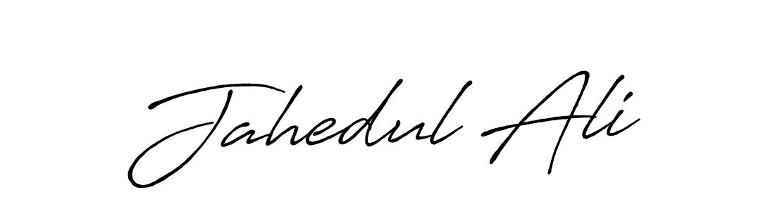 Make a beautiful signature design for name Jahedul Ali. With this signature (Antro_Vectra_Bolder) style, you can create a handwritten signature for free. Jahedul Ali signature style 7 images and pictures png