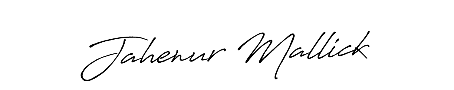 How to make Jahenur Mallick signature? Antro_Vectra_Bolder is a professional autograph style. Create handwritten signature for Jahenur Mallick name. Jahenur Mallick signature style 7 images and pictures png