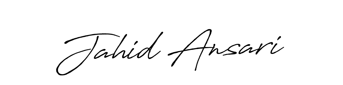 Also we have Jahid Ansari name is the best signature style. Create professional handwritten signature collection using Antro_Vectra_Bolder autograph style. Jahid Ansari signature style 7 images and pictures png