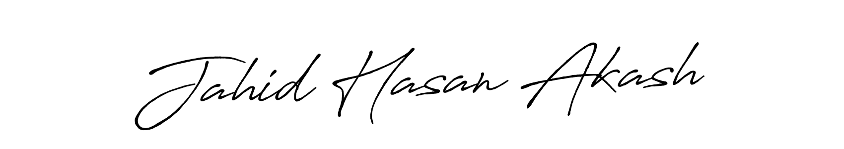 Create a beautiful signature design for name Jahid Hasan Akash. With this signature (Antro_Vectra_Bolder) fonts, you can make a handwritten signature for free. Jahid Hasan Akash signature style 7 images and pictures png