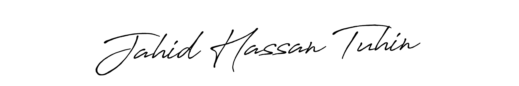 Make a beautiful signature design for name Jahid Hassan Tuhin. With this signature (Antro_Vectra_Bolder) style, you can create a handwritten signature for free. Jahid Hassan Tuhin signature style 7 images and pictures png