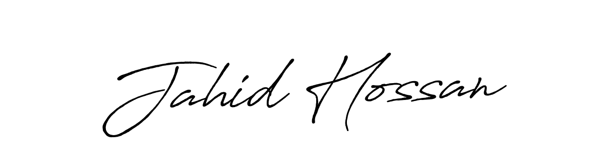 Create a beautiful signature design for name Jahid Hossan. With this signature (Antro_Vectra_Bolder) fonts, you can make a handwritten signature for free. Jahid Hossan signature style 7 images and pictures png