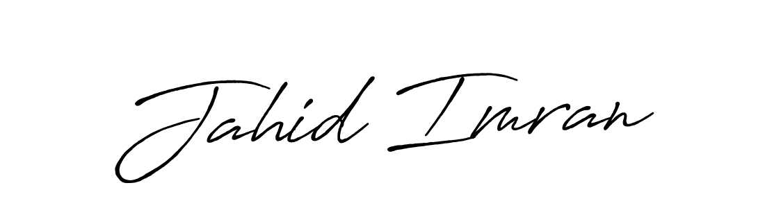 How to make Jahid Imran name signature. Use Antro_Vectra_Bolder style for creating short signs online. This is the latest handwritten sign. Jahid Imran signature style 7 images and pictures png