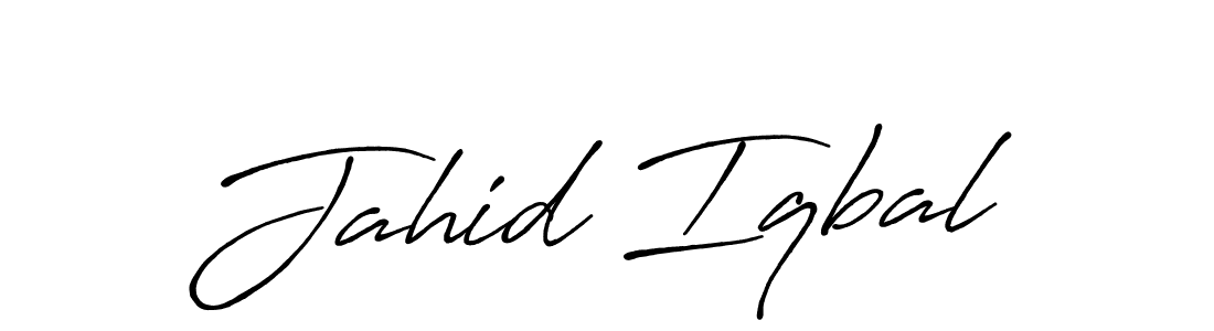 Design your own signature with our free online signature maker. With this signature software, you can create a handwritten (Antro_Vectra_Bolder) signature for name Jahid Iqbal. Jahid Iqbal signature style 7 images and pictures png