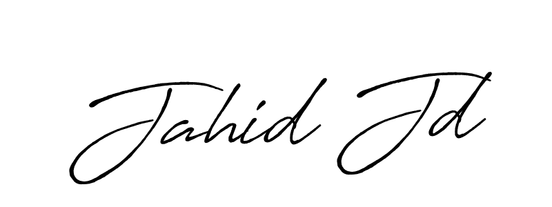 Design your own signature with our free online signature maker. With this signature software, you can create a handwritten (Antro_Vectra_Bolder) signature for name Jahid Jd. Jahid Jd signature style 7 images and pictures png