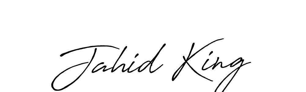 Use a signature maker to create a handwritten signature online. With this signature software, you can design (Antro_Vectra_Bolder) your own signature for name Jahid King. Jahid King signature style 7 images and pictures png