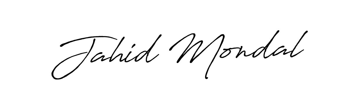 Design your own signature with our free online signature maker. With this signature software, you can create a handwritten (Antro_Vectra_Bolder) signature for name Jahid Mondal. Jahid Mondal signature style 7 images and pictures png