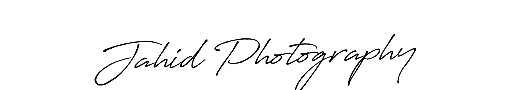 Jahid Photography stylish signature style. Best Handwritten Sign (Antro_Vectra_Bolder) for my name. Handwritten Signature Collection Ideas for my name Jahid Photography. Jahid Photography signature style 7 images and pictures png