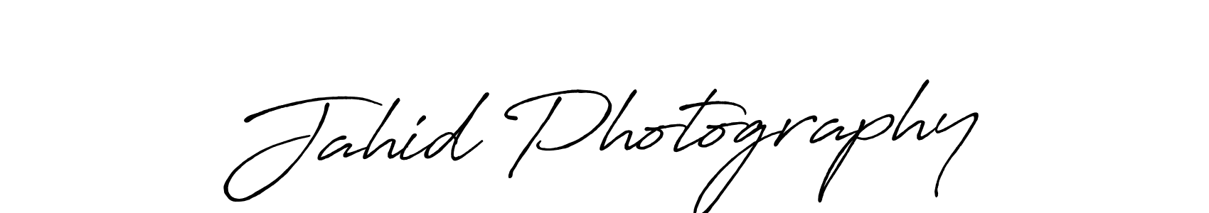 How to make Jahid Photography name signature. Use Antro_Vectra_Bolder style for creating short signs online. This is the latest handwritten sign. Jahid Photography signature style 7 images and pictures png