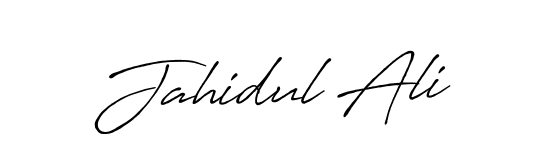 Jahidul Ali stylish signature style. Best Handwritten Sign (Antro_Vectra_Bolder) for my name. Handwritten Signature Collection Ideas for my name Jahidul Ali. Jahidul Ali signature style 7 images and pictures png