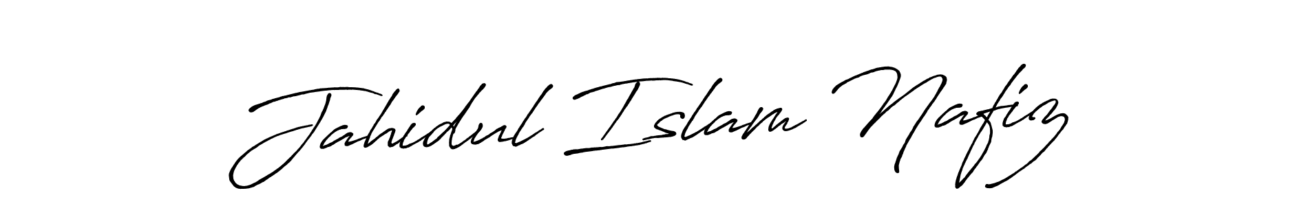 How to make Jahidul Islam Nafiz name signature. Use Antro_Vectra_Bolder style for creating short signs online. This is the latest handwritten sign. Jahidul Islam Nafiz signature style 7 images and pictures png