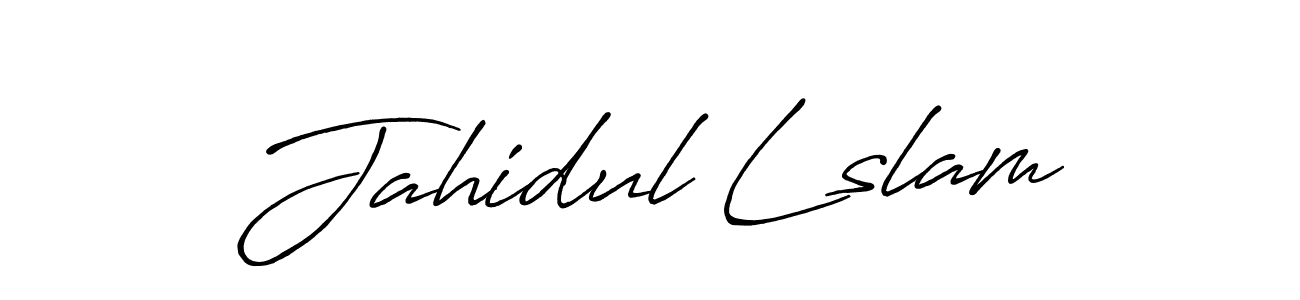 Create a beautiful signature design for name Jahidul Lslam. With this signature (Antro_Vectra_Bolder) fonts, you can make a handwritten signature for free. Jahidul Lslam signature style 7 images and pictures png