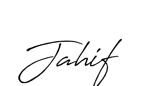 Use a signature maker to create a handwritten signature online. With this signature software, you can design (Antro_Vectra_Bolder) your own signature for name Jahif. Jahif signature style 7 images and pictures png