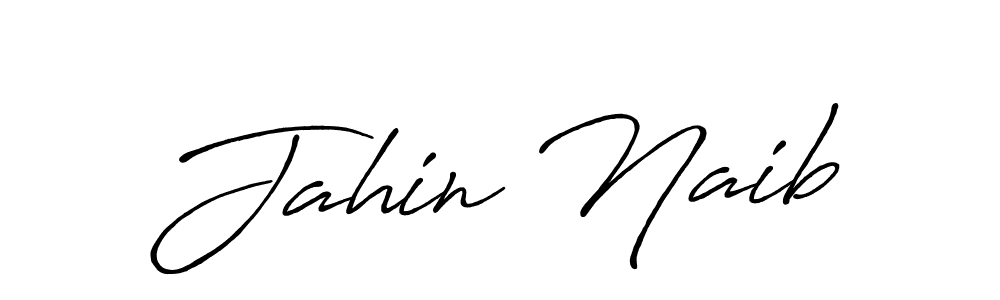 How to make Jahin Naib name signature. Use Antro_Vectra_Bolder style for creating short signs online. This is the latest handwritten sign. Jahin Naib signature style 7 images and pictures png