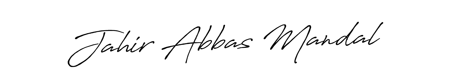 Create a beautiful signature design for name Jahir Abbas Mandal. With this signature (Antro_Vectra_Bolder) fonts, you can make a handwritten signature for free. Jahir Abbas Mandal signature style 7 images and pictures png