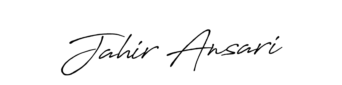 Use a signature maker to create a handwritten signature online. With this signature software, you can design (Antro_Vectra_Bolder) your own signature for name Jahir Ansari. Jahir Ansari signature style 7 images and pictures png