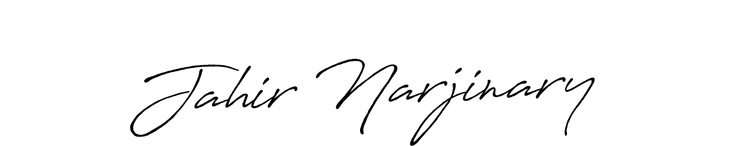 The best way (Antro_Vectra_Bolder) to make a short signature is to pick only two or three words in your name. The name Jahir Narjinary include a total of six letters. For converting this name. Jahir Narjinary signature style 7 images and pictures png