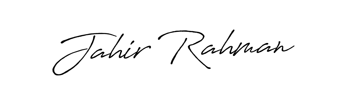 How to make Jahir Rahman name signature. Use Antro_Vectra_Bolder style for creating short signs online. This is the latest handwritten sign. Jahir Rahman signature style 7 images and pictures png