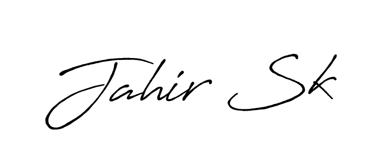 How to make Jahir Sk signature? Antro_Vectra_Bolder is a professional autograph style. Create handwritten signature for Jahir Sk name. Jahir Sk signature style 7 images and pictures png