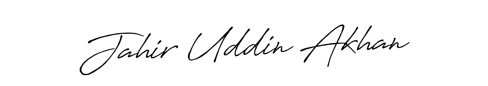 Create a beautiful signature design for name Jahir Uddin Akhan. With this signature (Antro_Vectra_Bolder) fonts, you can make a handwritten signature for free. Jahir Uddin Akhan signature style 7 images and pictures png