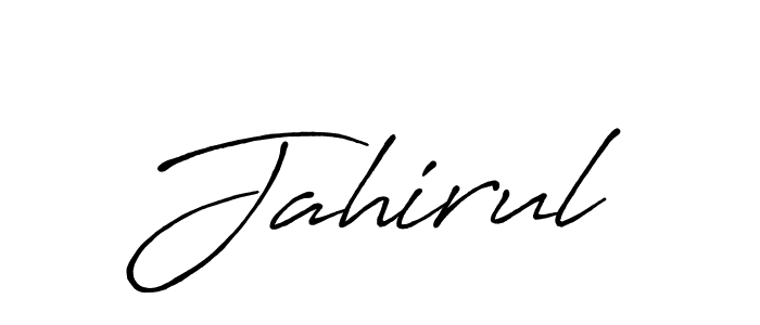 Use a signature maker to create a handwritten signature online. With this signature software, you can design (Antro_Vectra_Bolder) your own signature for name Jahirul. Jahirul signature style 7 images and pictures png