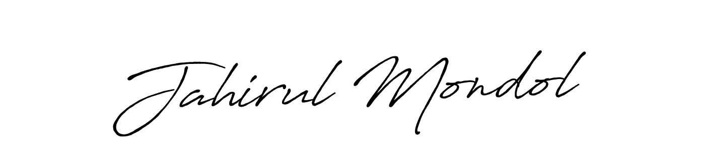 Design your own signature with our free online signature maker. With this signature software, you can create a handwritten (Antro_Vectra_Bolder) signature for name Jahirul Mondol. Jahirul Mondol signature style 7 images and pictures png