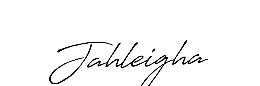 Make a beautiful signature design for name Jahleigha. With this signature (Antro_Vectra_Bolder) style, you can create a handwritten signature for free. Jahleigha signature style 7 images and pictures png