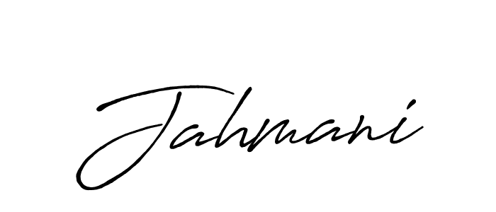 Use a signature maker to create a handwritten signature online. With this signature software, you can design (Antro_Vectra_Bolder) your own signature for name Jahmani. Jahmani signature style 7 images and pictures png