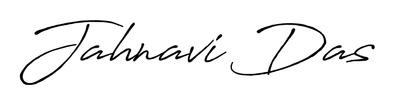 A sleek calligraphic signature for name Jahnavi Das utilizing Antro_Vectra_Bolder styling. Great for adding personal signatures to photos and art. Jahnavi Das signature style 7 images and pictures png