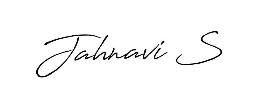 Create a beautiful signature design for name Jahnavi S. With this signature (Antro_Vectra_Bolder) fonts, you can make a handwritten signature for free. Jahnavi S signature style 7 images and pictures png