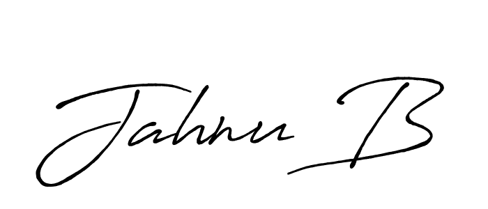 Use a signature maker to create a handwritten signature online. With this signature software, you can design (Antro_Vectra_Bolder) your own signature for name Jahnu B. Jahnu B signature style 7 images and pictures png