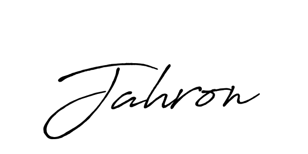 How to make Jahron name signature. Use Antro_Vectra_Bolder style for creating short signs online. This is the latest handwritten sign. Jahron signature style 7 images and pictures png