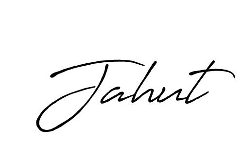 How to make Jahut name signature. Use Antro_Vectra_Bolder style for creating short signs online. This is the latest handwritten sign. Jahut signature style 7 images and pictures png