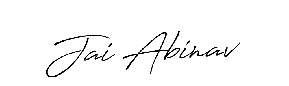 Jai Abinav stylish signature style. Best Handwritten Sign (Antro_Vectra_Bolder) for my name. Handwritten Signature Collection Ideas for my name Jai Abinav. Jai Abinav signature style 7 images and pictures png